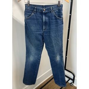 Vintage 80s Wrangler Jeans Kid Youth 16 Well Worn Denim 26x28 USA‎ Made